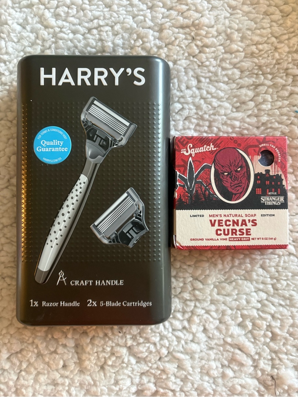 Black Craft Handle with Two 5-Blade Cartridges & Squatch Men’s Soap